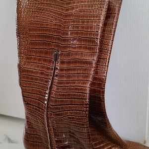 Sergio Rossi tall croc boots